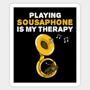 Playing Sousaphone Is My Therapy, Brass Musician Funny Sticker